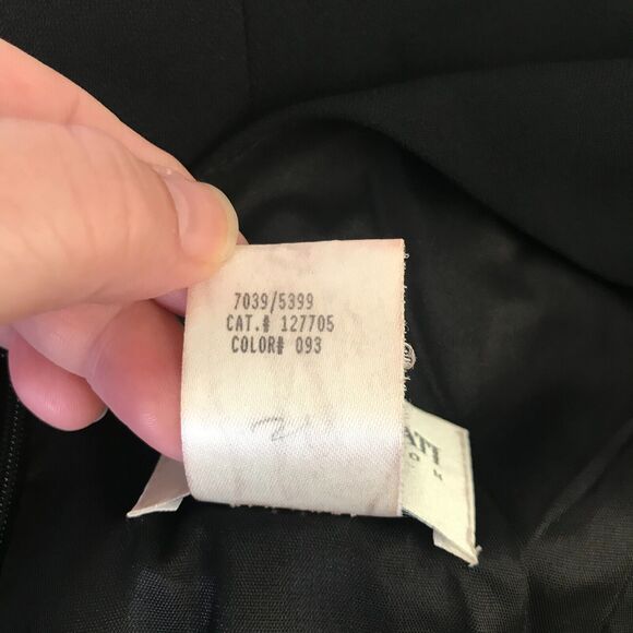 Hugo Buscati Collection Dress Womens 8 Black Sheath Vintage Front Slit V Neck - Picture 6 of 12